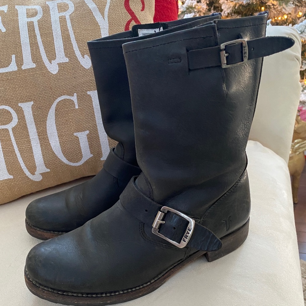 frye Veronica short black boots 8